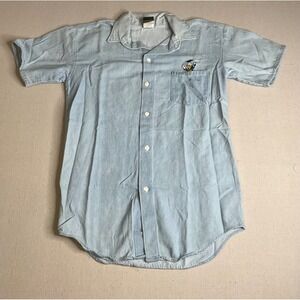 Vintage The Disney Store Denim Shirt Embroidered Donald Size XL
